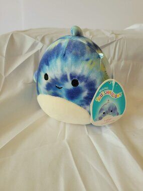 Squishmallows Luther The Blue Tie Dye Shark 5" Plush Kellytoy NWT